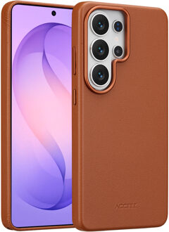 Accezz MagSafe Leather Backcover voor de Samsung Galaxy S26 Ultra - Sienna Brown Bruin