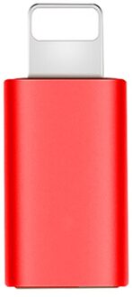 ! ACCEZZ Micro USB Naar Verlichting OTG Converter Voor iPhone X XS XR 7 6 S 8 Plus Mini Legering Data sync Opladen Voor iPad Lading Adapter Rood