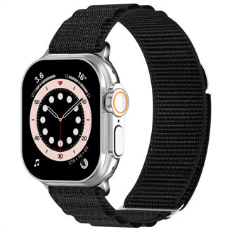 Accezz Nylon Alpine bandje voor de Apple Watch | 38/40/41/42 mm - Zwart - 42 mm