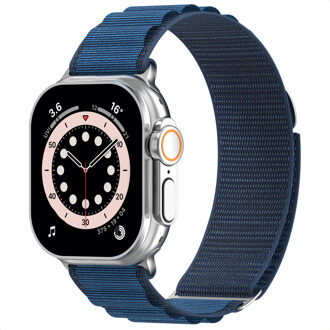 Accezz Nylon Alpine bandje voor de Apple Watch | 44/45/46/49 mm - Dark Blue Donkerblauw - 49 mm