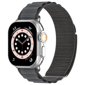 Accezz Nylon Alpine bandje voor de Apple Watch | 44/45/46/49 mm - Dark Grey Donkergrijs - 49 mm