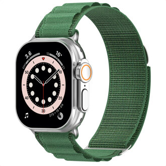 Accezz Nylon Alpine bandje voor de Apple Watch | 44/45/46/49 mm - Olive Green Groen - 49 mm
