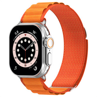 Accezz Nylon Alpine bandje voor de Apple Watch | 44/45/46/49 mm - Oranje - 49 mm