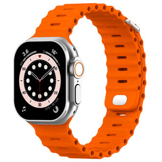 Accezz Ocean bandje voor de Apple Watch | 44/45/46/49 mm - Oranje - 49 mm