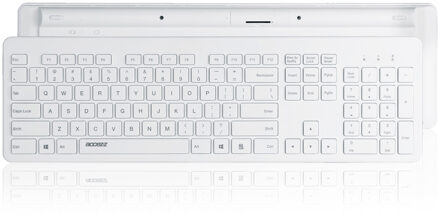 Accezz Premium Desktop QWERTY Bluetooth Keyboard - Wit - One size