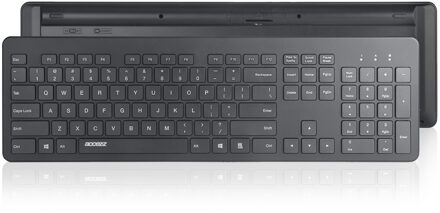 Accezz Premium Desktop QWERTY Bluetooth Keyboard - Zwart - One size