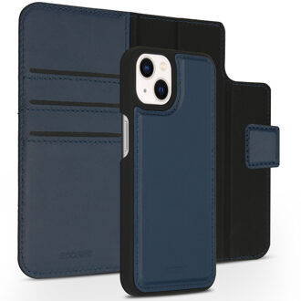 Accezz Premium Leather 2 in 1 Wallet Book Case voor Apple iPhone 13 Mini Telefoonhoesje Blauw