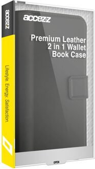 Accezz Premium Leather 2 in 1 Wallet Bookcase iPhone 15 Pro Telefoonhoesje Zwart