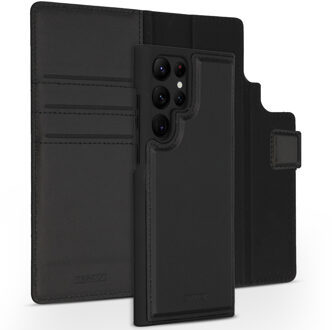 Accezz Premium Leather 2 in 1 Wallet Bookcase voor de Samsung Galaxy S22 Ultra - Zwart