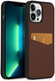 Accezz Premium Leather Card Slot Backcover iPhone 13 Pro Max Telefoonhoesje Bruin