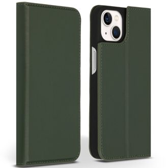 Accezz Premium Leather Slim Book Case voor Apple iPhone 13 Telefoonhoesje Groen