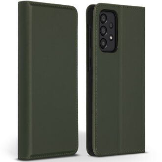 Accezz Premium Leather Slim Book Case voor Samsung Galaxy A33 Telefoonhoesje Groen