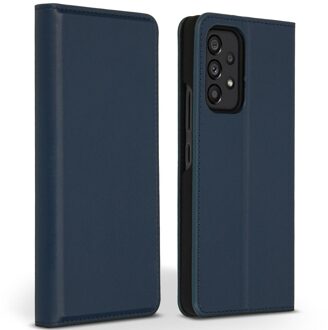 Accezz Premium Leather Slim Book Case voor Samsung Galaxy A53 Telefoonhoesje Blauw