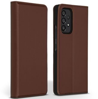 Accezz Premium Leather Slim Book Case voor Samsung Galaxy A53 Telefoonhoesje Bruin