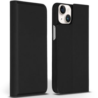 Accezz Premium Leather Slim Bookcase voor de Apple iPhone 14 Plus - Zwart