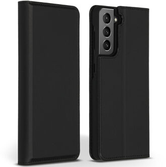 Accezz Premium Leather Slim Bookcase voor de Samsung Galaxy S21 - Zwart