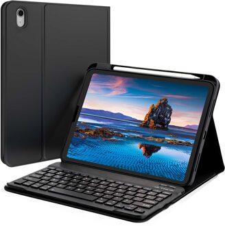 Accezz QWERTY Bluetooth Keyboard Bookcase voor de iPad 10 (2022) 10.9 inch - Zwart