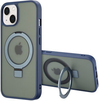 Accezz Ring Stand Backcover met MagSafe voor de Apple iPhone 13 - Blauw