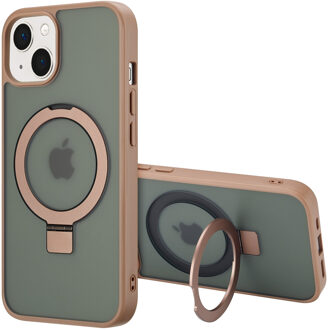 Accezz Ring Stand Backcover met MagSafe voor de Apple iPhone 13 - Bruin
