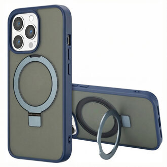 Accezz Ring Stand Backcover met MagSafe voor de Apple iPhone 13 Pro - Blauw
