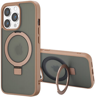 Accezz Ring Stand Backcover met MagSafe voor de Apple iPhone 13 Pro - Bruin