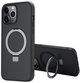 Accezz Ring Stand Backcover met MagSafe voor de Apple iPhone 13 Pro Max - Zwart