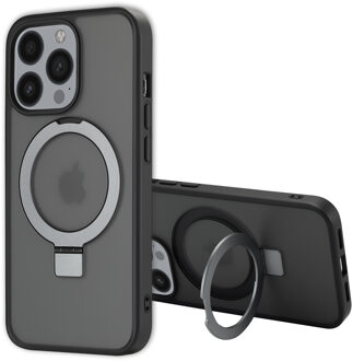 Accezz Ring Stand Backcover met MagSafe voor de Apple iPhone 13 Pro - Zwart