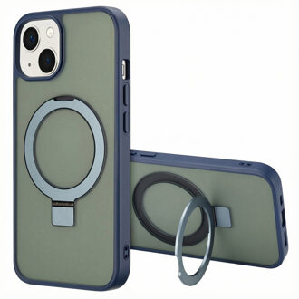 Accezz Ring Stand Backcover met MagSafe voor de Apple iPhone 14 - Blauw
