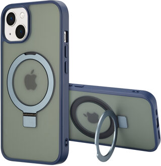 Accezz Ring Stand Backcover met MagSafe voor de Apple iPhone 14 - Blauw