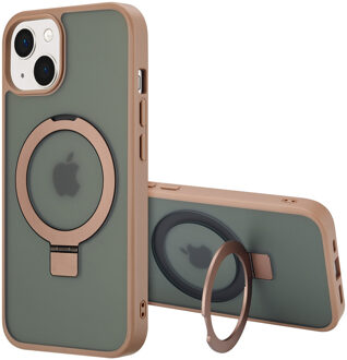 Accezz Ring Stand Backcover met MagSafe voor de Apple iPhone 14 - Bruin