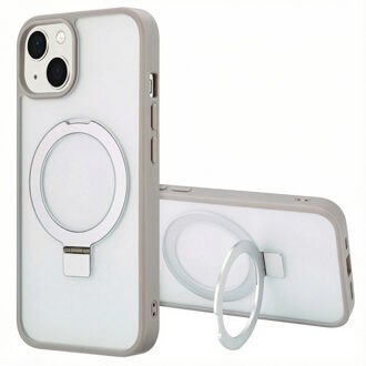 Accezz Ring Stand Backcover met MagSafe voor de Apple iPhone 14 - Grijs