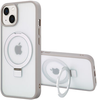 Accezz Ring Stand Backcover met MagSafe voor de Apple iPhone 14 - Grijs
