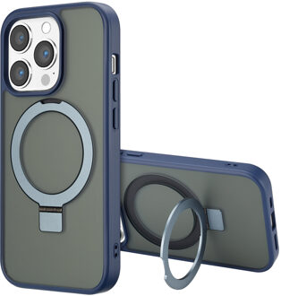 Accezz Ring Stand Backcover met MagSafe voor de Apple iPhone 14 Pro Max - Blauw