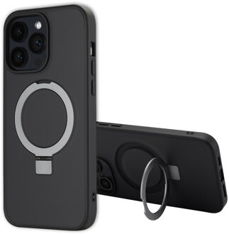 Accezz Ring Stand Backcover met MagSafe voor de Apple iPhone 14 Pro Max - Zwart