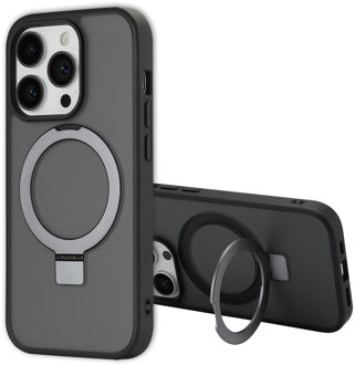 Accezz Ring Stand Backcover met MagSafe voor de Apple iPhone 14 Pro - Zwart