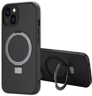 Accezz Ring Stand Backcover met MagSafe voor de Apple iPhone 14 - Zwart