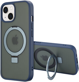 Accezz Ring Stand Backcover met MagSafe voor de Apple iPhone 15 - Blauw