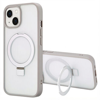 Accezz Ring Stand Backcover met MagSafe voor de Apple iPhone 15 - Grijs