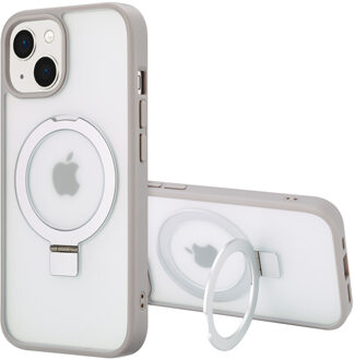 Accezz Ring Stand Backcover met MagSafe voor de Apple iPhone 15 - Grijs
