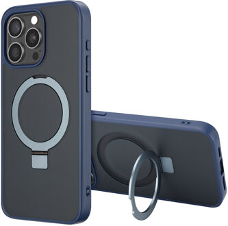 Accezz Ring Stand Backcover met MagSafe voor de Apple iPhone 15 Pro Max - Blauw