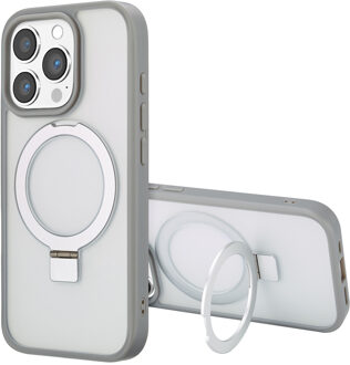 Accezz Ring Stand Backcover met MagSafe voor de Apple iPhone 16 Pro - Grijs