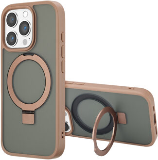 Accezz Ring Stand Backcover met MagSafe voor de Apple iPhone 16 Pro Max - Bruin