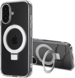 Accezz Ring Stand Backcover met MagSafe voor de Apple iPhone 16 - Transparant
