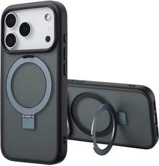 Accezz Ring Stand Backcover met MagSafe voor de Apple iPhone 17 Pro - Zwart