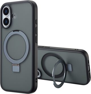Accezz Ring Stand Backcover met MagSafe voor de Apple iPhone 17 - Zwart