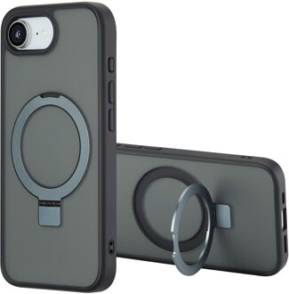 Accezz Ring Stand Backcover met MagSafe voor de Apple iPhone 17e / 16e - Zwart