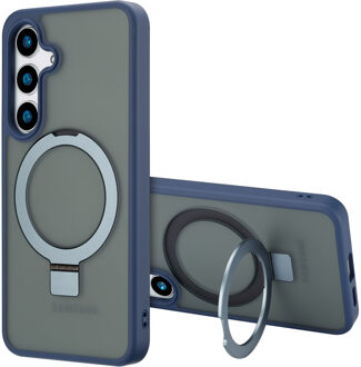 Accezz Ring Stand Backcover met MagSafe voor de Samsung Galaxy S24 - Blauw