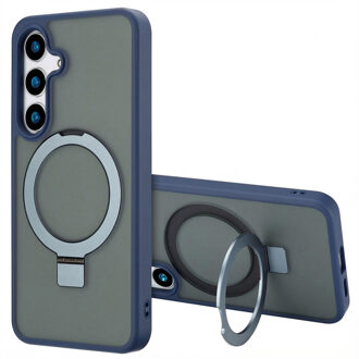 Accezz Ring Stand Backcover met MagSafe voor de Samsung Galaxy S24 Plus - Blauw