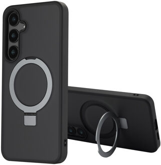 Accezz Ring Stand Backcover met MagSafe voor de Samsung Galaxy S24 Plus - Zwart
