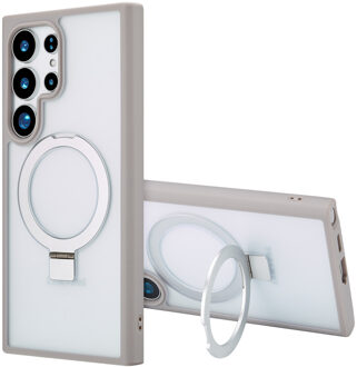 Accezz Ring Stand Backcover met MagSafe voor de Samsung Galaxy S24 Ultra - Grijs